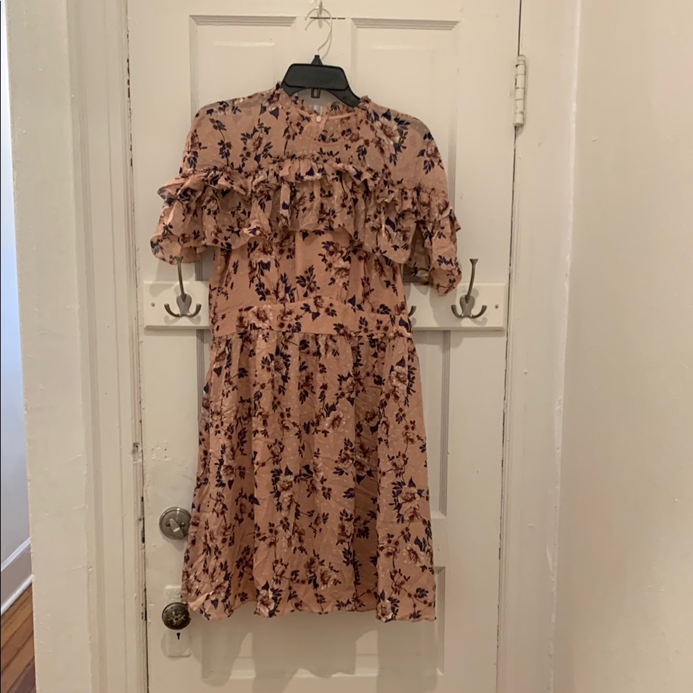 Kate Spade Blush Pink Silk Clip Mini Dress Nwot